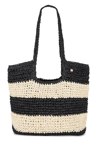 Seafolly Splice Woven Tote in Black & Natural from Revolve.com | Revolve Clothing (Global)