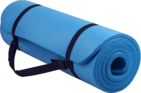 BalanceFrom All Purpose 1/2-Inch Extra Thick High Density Anti-Tear Exercise Yoga Mat with Carryi... | Amazon (US)