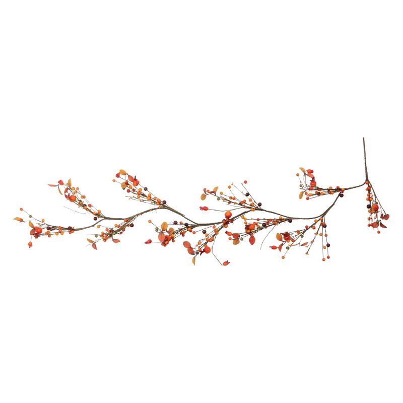 Northlight 5' x 6" Unlit Artificial Berries and Leaves Rustic Twig Thanksgiving Garland | Target