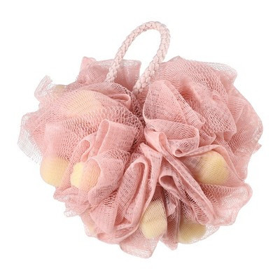 Unique Bargains Bath Shower Body Puffs Loofah Sponge 5.91"x4.72" 1 Pc Pink | Target