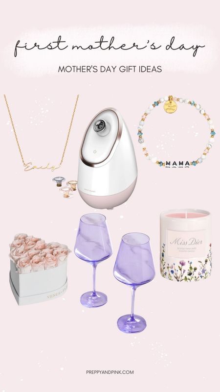 Mother’s Day gifts. New mom gifts. Custom necklace. Face steamer. Mama bracelet. Venus et Fleur. Wine glasses. Colorful wine glasses. Miss Dior Candle  

#LTKFind #LTKunder100 #LTKGiftGuide