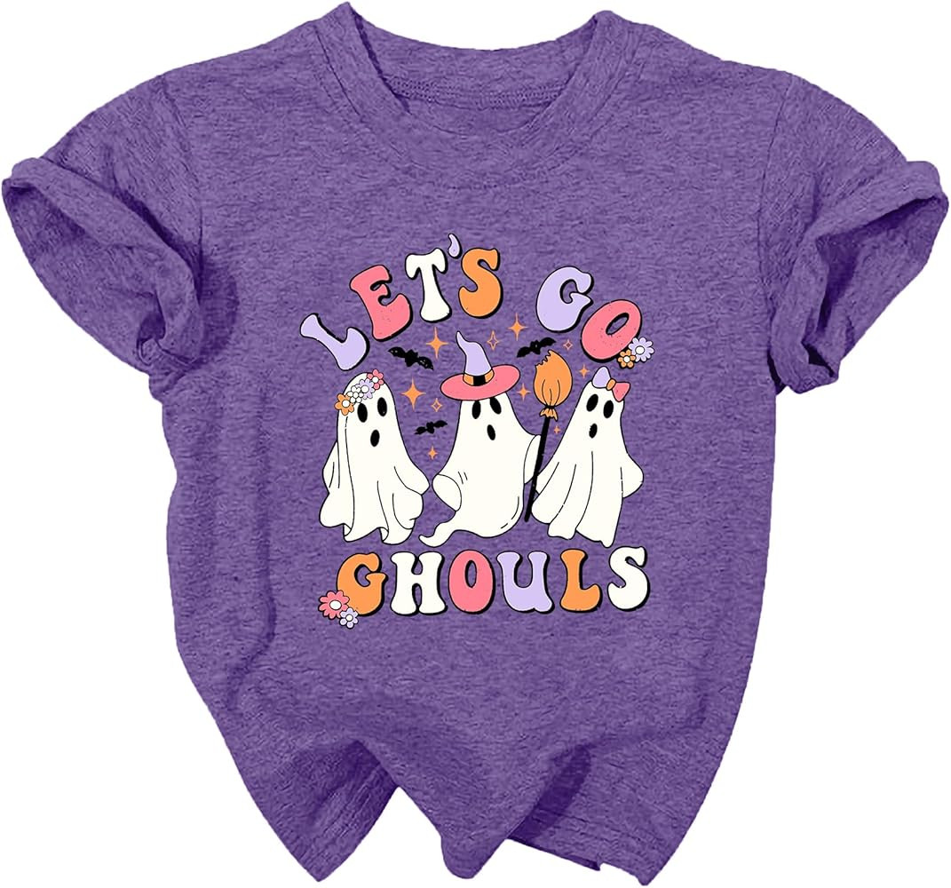 Halloween Shirt Toddler Let's Go Ghouls T-Shirt Boys Girls Ghost Graphic Tee Kids Spooky Seaon To... | Amazon (US)