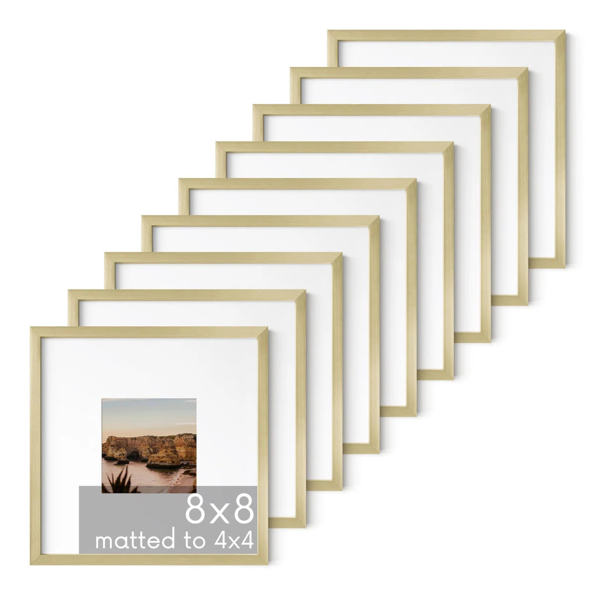 Solid Wood Picture Frame - Set of 9 with Mat (Set of 9) | Wayfair North America