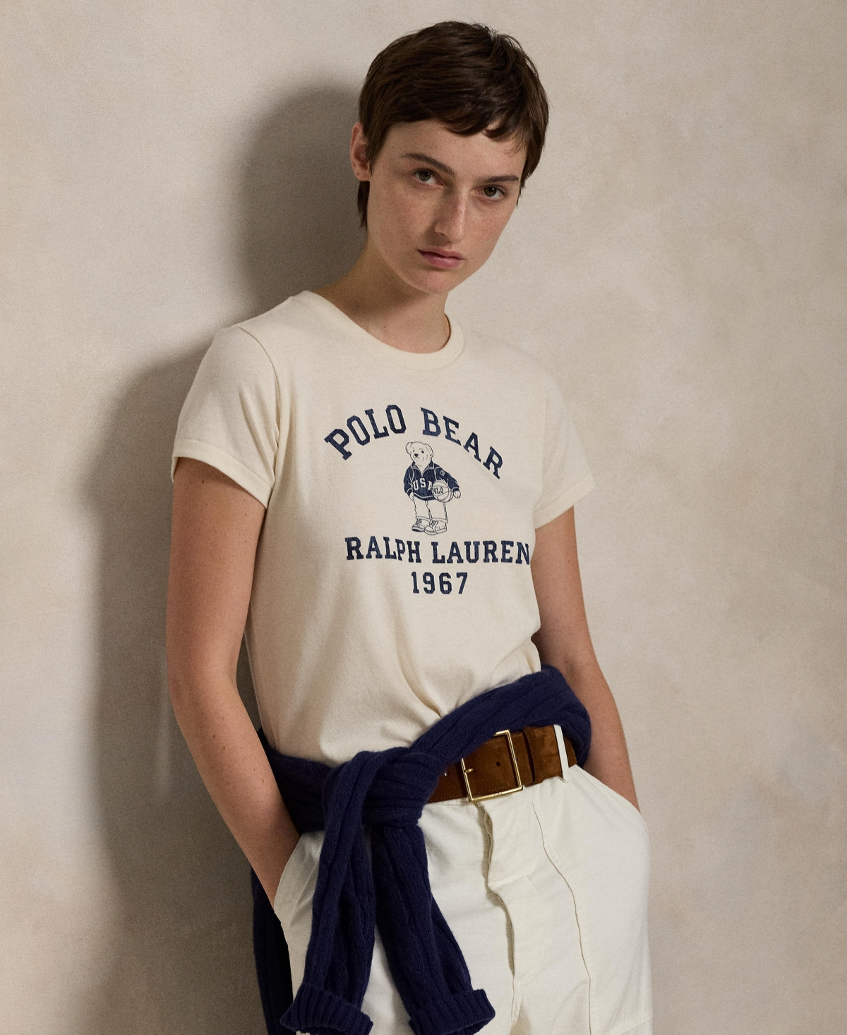 Polo Ralph Lauren Women's Polo Bear Cotton Jersey Tee - Deckwash White | Macy's