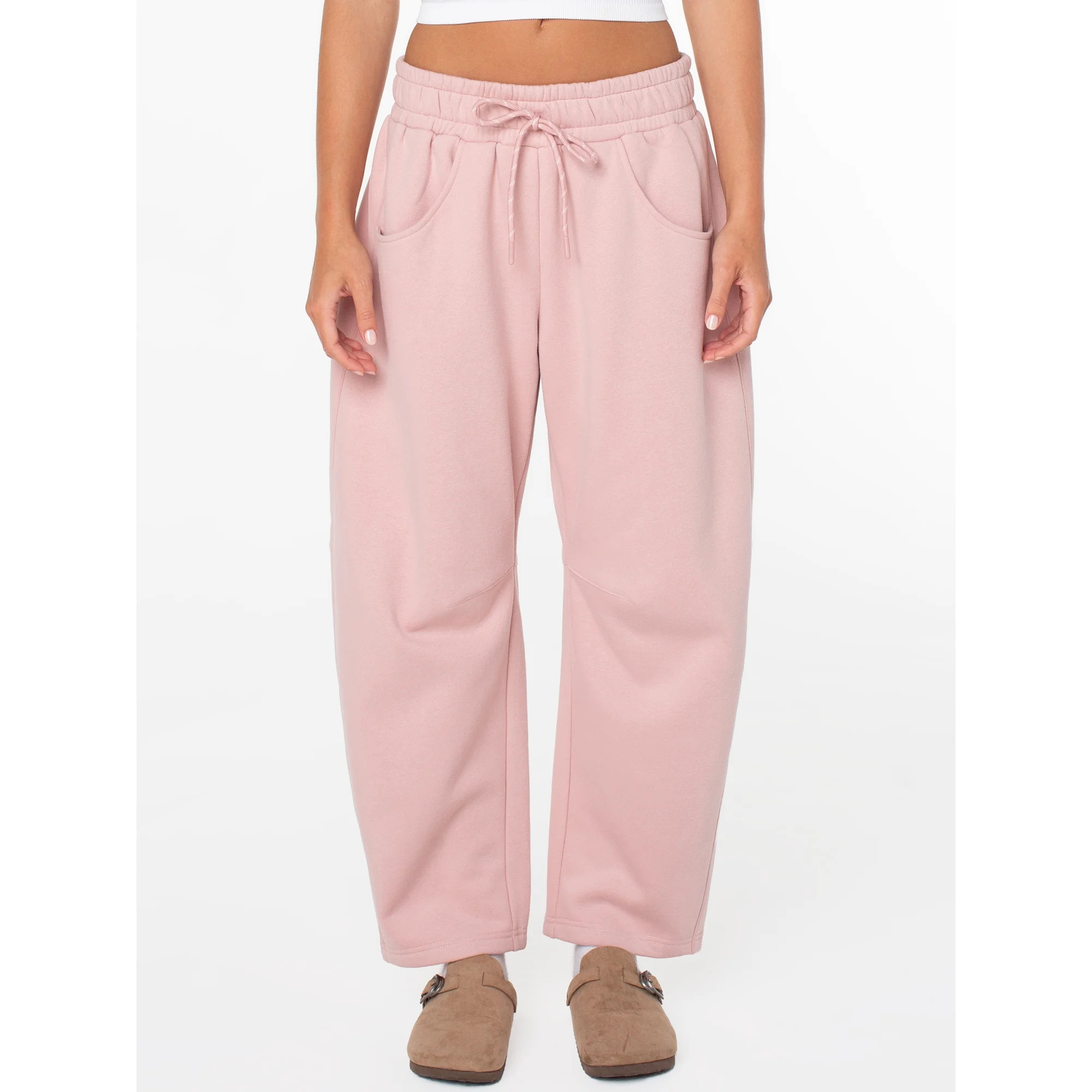 Celebrity Pink Women's and Women's Plus Fleece Barrel Sweatpant, Sizes XS-4X | Walmart (US)