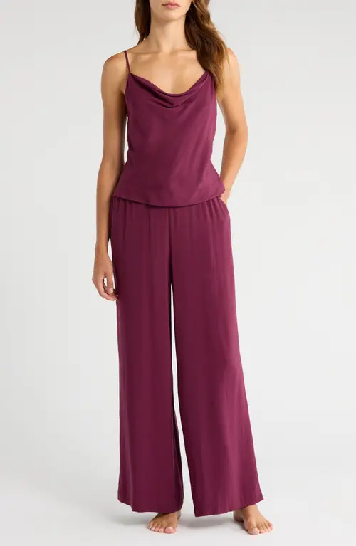 Natori Sleek Pajamas in Cherry Lacquer at Nordstrom, Size Medium | Nordstrom