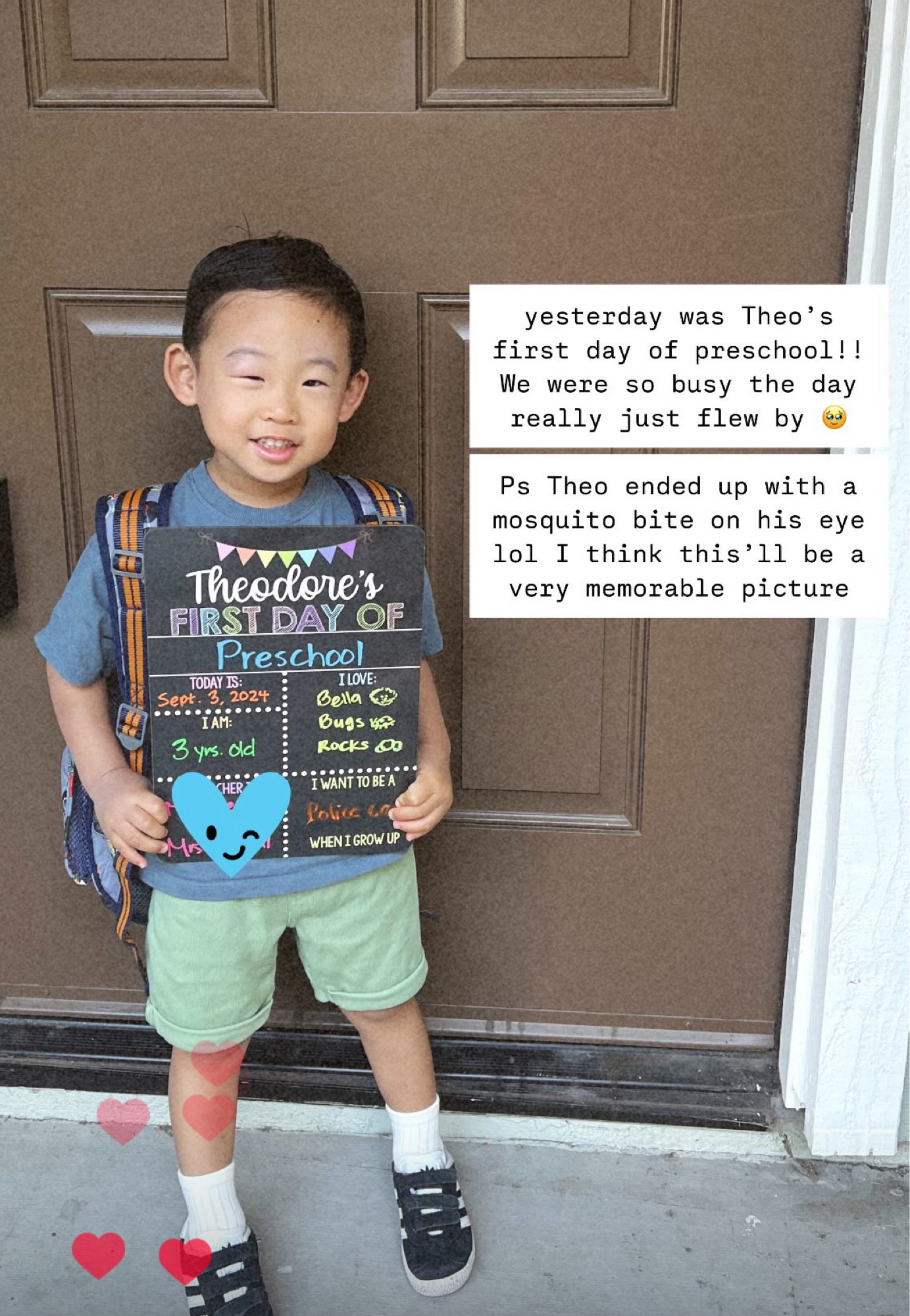 Theo’s first day of school sign! I love that you can customize the name and the liquid chalk is much cleaner to use! 

#LTKKids