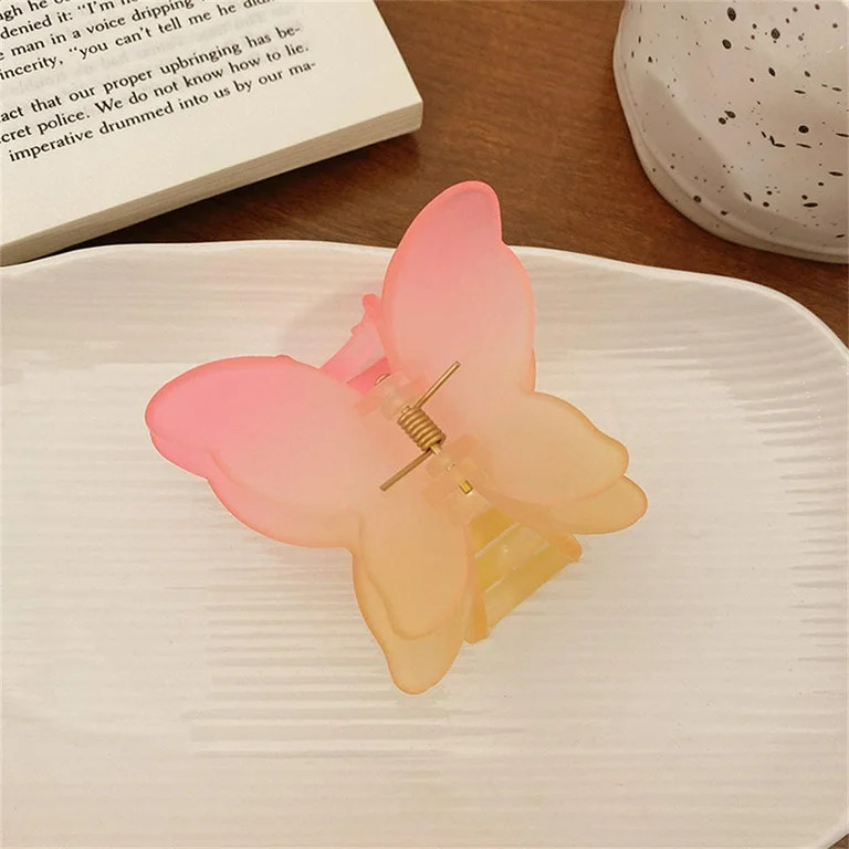 Singli Women Hair Claws Clips Butterfly Hairpin Hair Clips Gradient Tie-Dye Colored Hair Styling ... | Walmart (US)