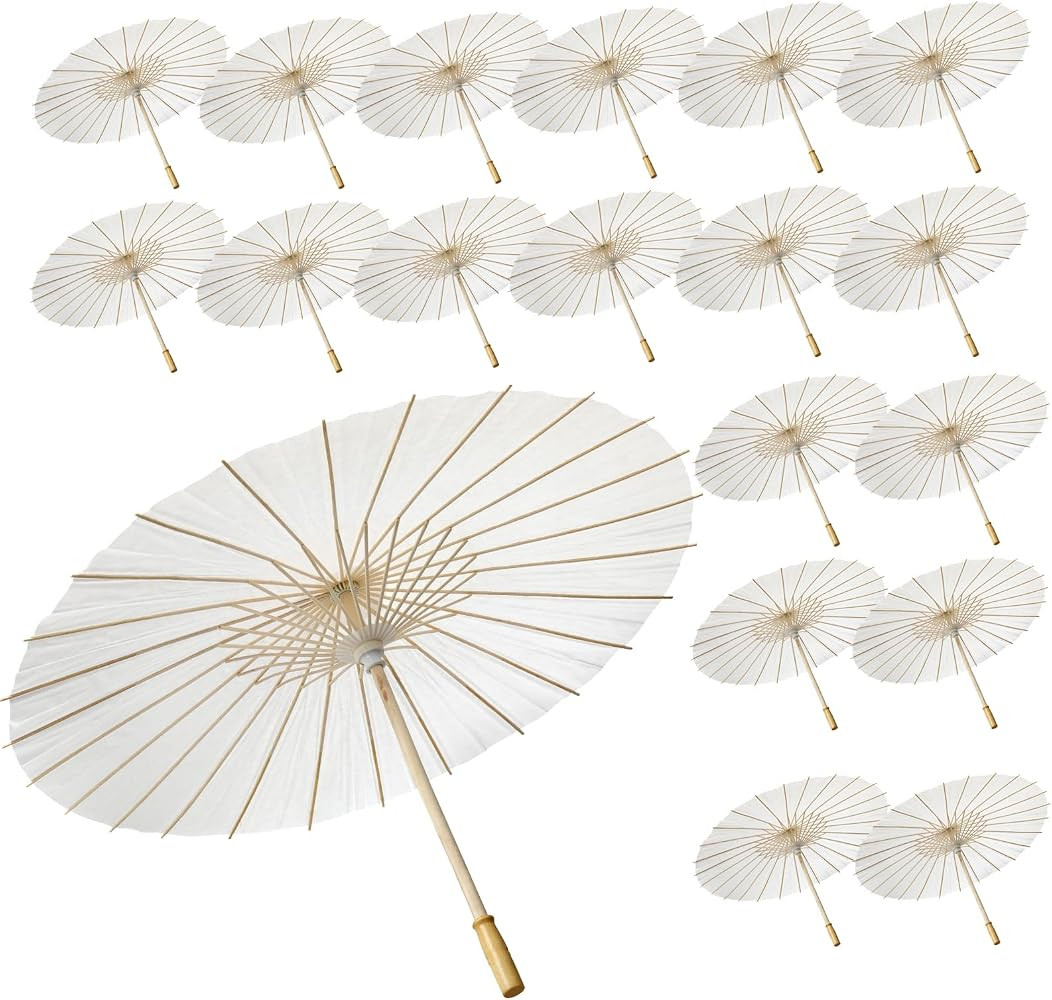 20 Pack Paper Umbrellas Chinese Japanese Parasol Umbrella Paper Decorative DIY Oiled Paper Painti... | Amazon (US)
