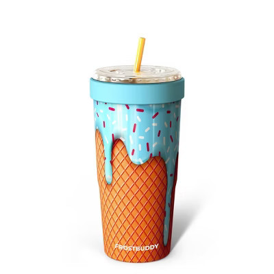 Frost Buddy ToGo Buddy 30oz Stainless Steel Vacuum Insulated Tumbler – Iced Coffee Sleeve, Travel Mug for Hot & Cold Drinks (Blue Ice Cream) | Target