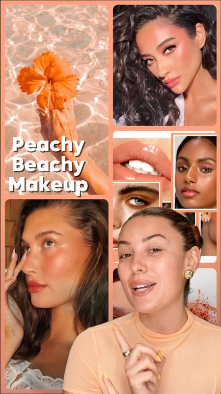 Peachy Beachy makeup 🍑 Inspired by Hailey Bieber! 

#LTKVideo #LTKStyleTip #LTKBeauty