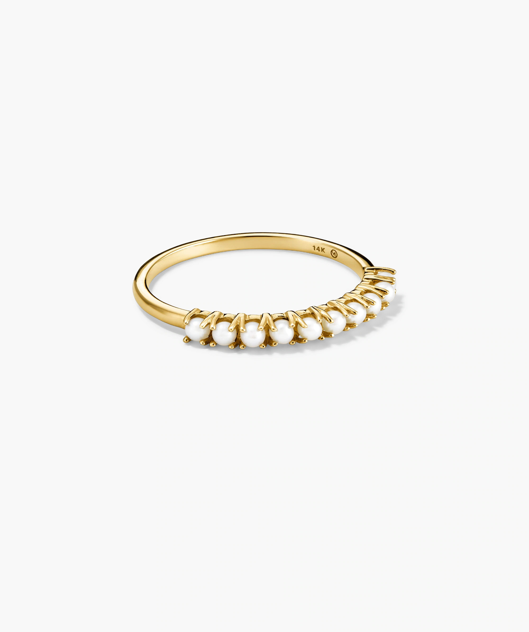 Pearl Half Eternity Ring | Mejuri Fine Crew