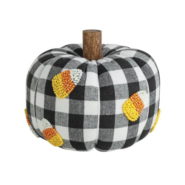 Candy Corn Beaded Pumpkin | Mud Pie