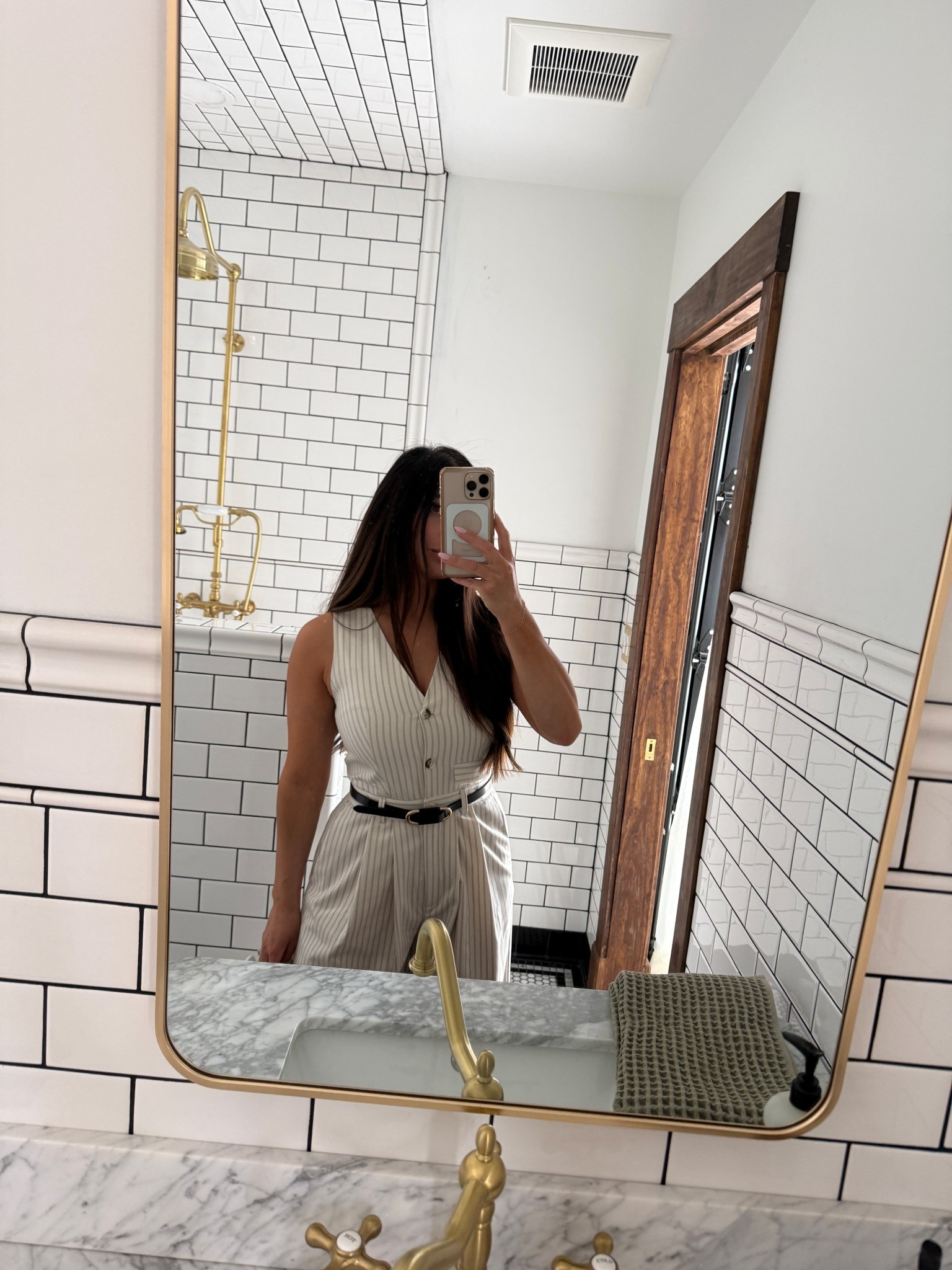 How cute is this one piece? I paired it with a skinny belt. It comes in different inseam lengths too! I am wearing a US 2. I sized down because it does run a little big. 

#LTKgrwm #LTKdayinmylife #LTKootd