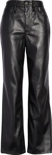 Madewell The Perfect High Waist Straight Leg Faux Leather Pants | Nordstrom | Nordstrom