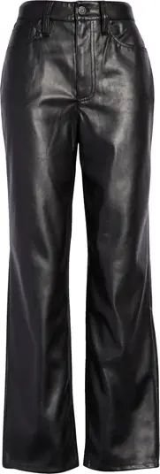 Madewell The Perfect High Waist Straight Leg Faux Leather Pants | Nordstrom | Nordstrom