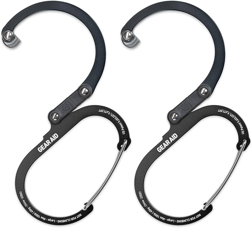 GEAR AID HEROCLIP 360° Swivel Carabiner Gear Clip and Hook (Medium) for Camping, Backpack, Suitc... | Amazon (US)