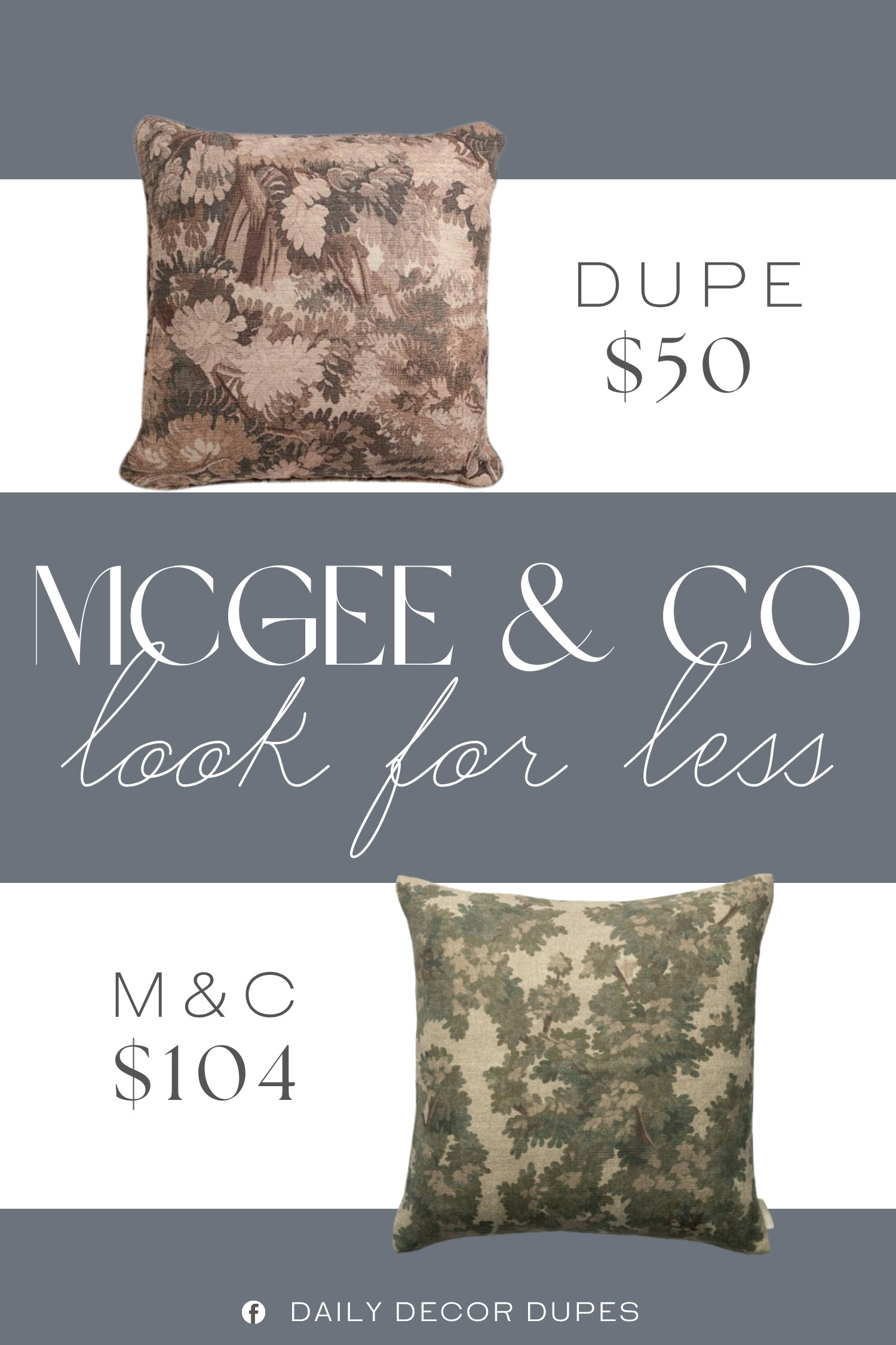 A beautiful designer-inspired pillow for less 🤎 If you’ve been eyeing the McGee & Co Lucetta Pillow Cover, this $50 find is such a pretty way to get a similar vintage-inspired aesthetic without the $104 price tag. The muted floral pattern and earthy tones make it perfect for layering on a sofa, bed, or favorite accent chair. Would you splurge on the original or go for the more budget-friendly option? 🌿🤎🏡

Home more affordable option find similar look for less budget friendly affordable cheap cheaper beautiful pretty. Clearance sale coupon code discount code promo code luxury Inspo inspiration inspired by idea ideas Love like these? I share multiple every day in my FB group.
#McGeeAndCoInspired #AccentPillow #PillowCover #FloralPillow #VintageHomeDecor #AffordableHomeDecor #HomeDecorFinds #HomeDecorInspiration 

 #LTKHome
