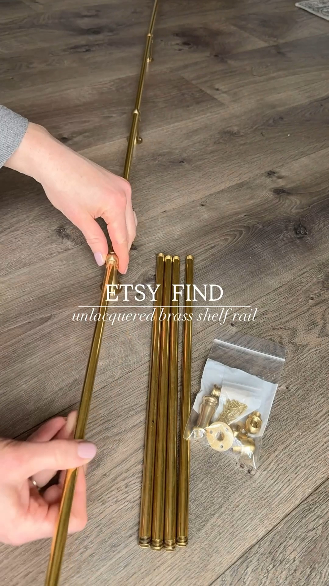 This unlacquered brass shelf rail is fully customizable for shelves of any size. 



#LTKFindsUnder50 #LTKFindsUnder100 #LTKHome