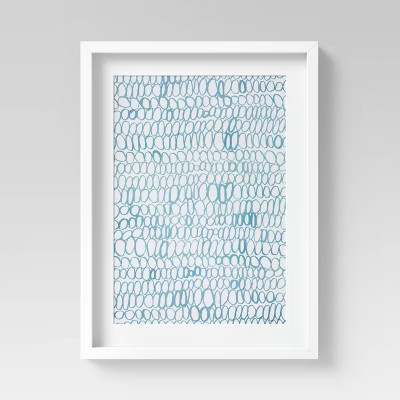 18" x 24" Abstract Scribbles Framed Wall Art Blue - Project 62™ | Target