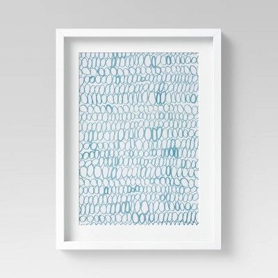 18" x 24" Abstract Scribbles Framed Wall Art Blue - Project 62™ | Target