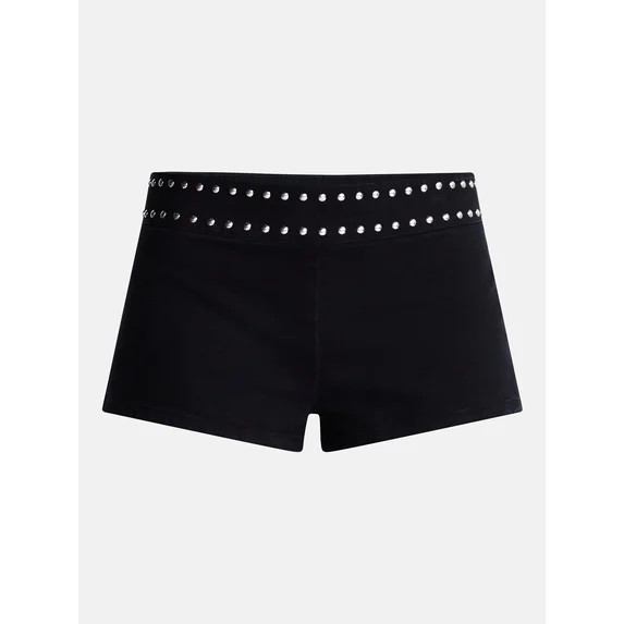 No Boundaries Studded Micro Shorts, 1.5'' Inseam, Women's Sizes XXS-XXL | Walmart (US)