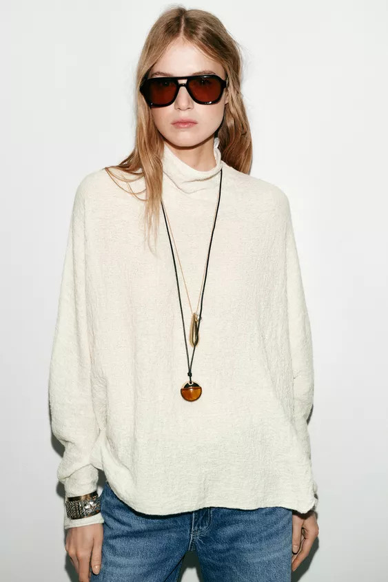 KNIT CAPE JUMPER | Zara US