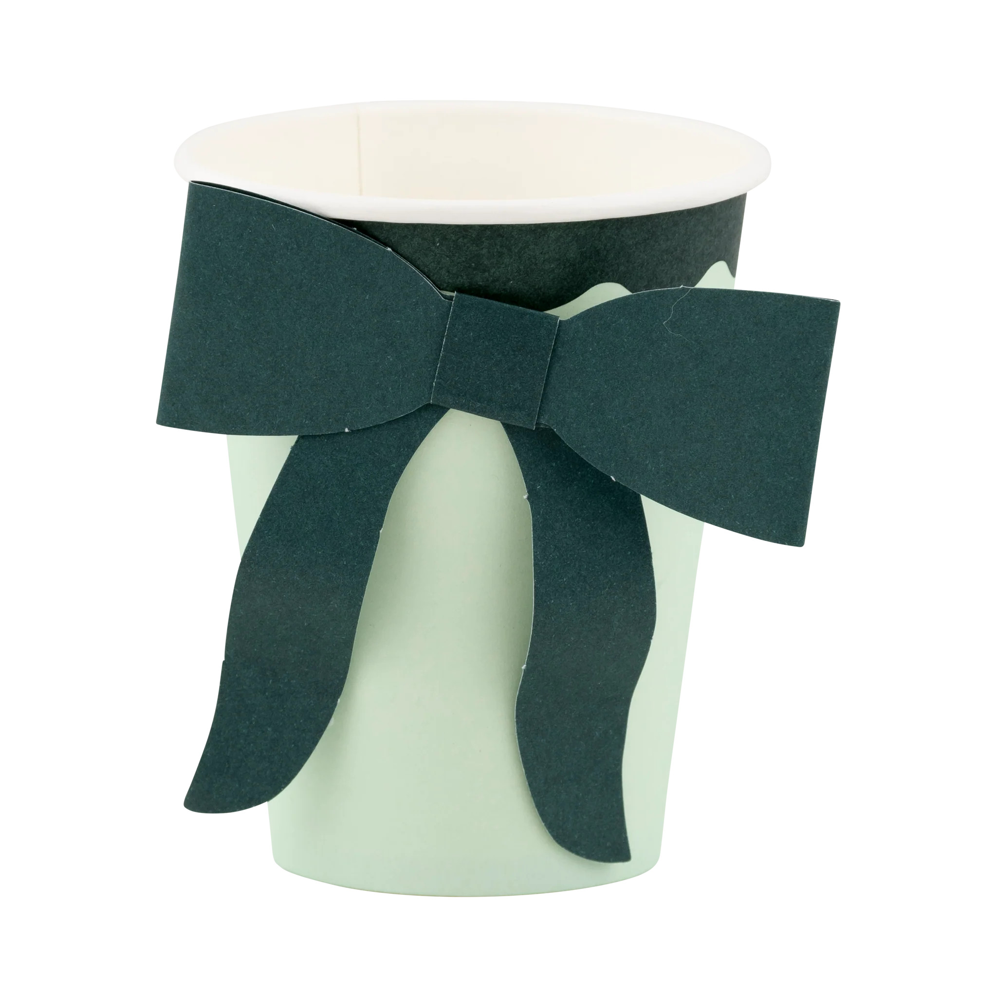 Mint and Green Bow Paper Cups | My Mind's Eye