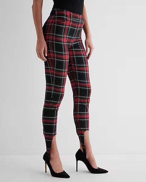 High Waisted Tartan Plaid Stirrup Leggings | Express