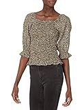 Amazon Brand - Goodthreads Women's Fluid Twill Slim Fit Puff Sleeve Square Neck Crop Shirt, Black Ol | Amazon (US)