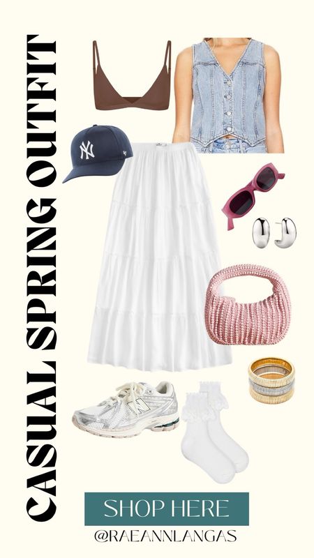 Casual spring outfit inspiration styling a white maxi skirt - this white maxi is a closet staple for the spring!

#LTKmidsize #LTKstyletip #LTKfindsunder100