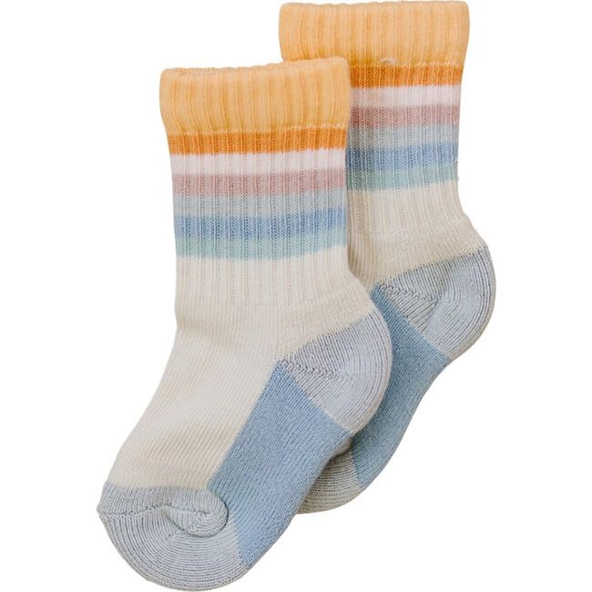Olivia J | Retro Rainbow Tube Sock, (Multicolor, Size 8-12Y) | Maisonette | Maisonette