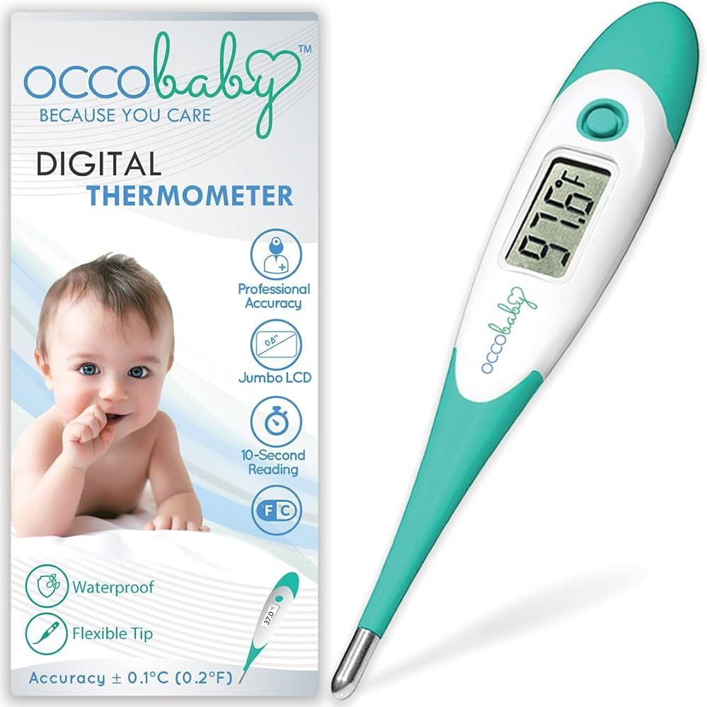 OCCObaby Clinical Digital Baby Thermometer - LCD, Flexible Tip, 10 Second Quick Accurate Fever Al... | Amazon (US)