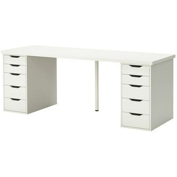 Ikea Table with 10 Drawer unit, white 14 1/8x27 1/2 "  626.29826.610 | Walmart (US)