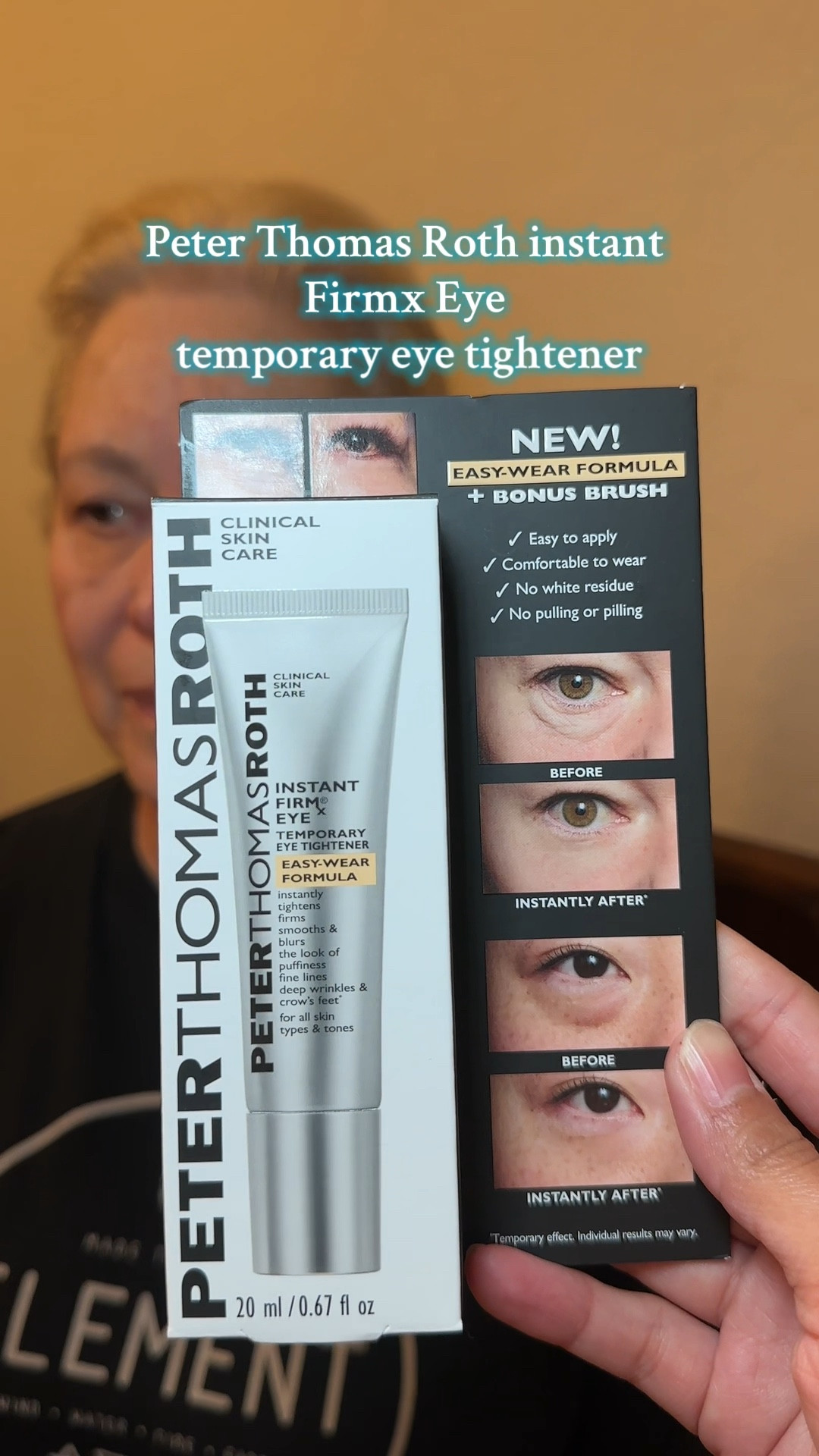 ✨ Holiday Glow-Up for My Beautiful Mother-in-Law! ✨
I’m so excited to share this quick demo of the Peter Thomas Roth Instant FirmX Eye Tightener in action! 🙌🏼 The results were amazing! just look at the before and after! 😲 My sweet mother-in-law, at 69, was blown away by how refreshed and awake she looked after just a few minutes. I let her take it home because it worked so well on her! 🎁💖
This would make the perfect stocking stuffer for anyone looking to tighten and brighten up their holiday season! 🌟
#PeterThomasRoth #InstantFirmx #EyeTightener #SkincareMagic #HolidayGlow #AntiAging #BeautyGifts #ChristmasGlow #SkincareRoutine #GiftIdeas #SkincareGift #BeautyThatWorks #MotherInLawMagic #HolidayBeauty #BeautyResults #GiftOfGlow

#LTKBeauty #LTKHoliday #LTKGiftGuide