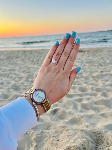 Best fake engagement ring! This is the best travel ring from Amazon. With my favorite blue press-on nails! 

#LTKWedding