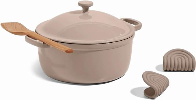 Our Place Cast Iron Perfect Pot | 6-in-1 Multifunctional 5.5 Qt. Toxin-Free Enameled Dutch Oven w... | Amazon (US)