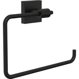 Franklin Brass Maxted Towel Ring in Matte Black MAX46-MB-R | The Home Depot