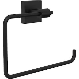 Franklin Brass Maxted Towel Ring in Matte Black MAX46-MB-R - The Home Depot | The Home Depot