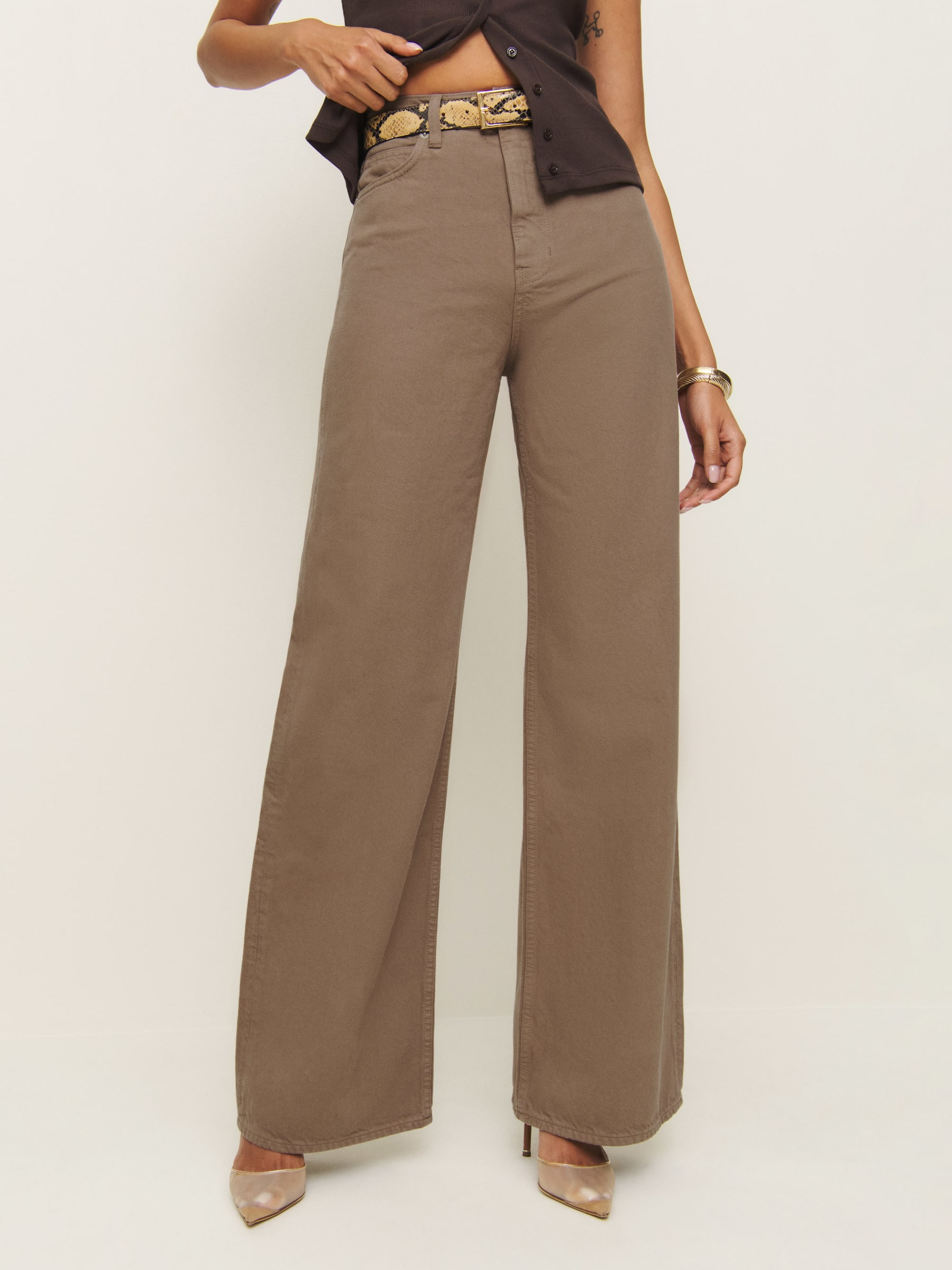 Cary High Rise Slouchy Wide Leg Jeans | Reformation (Global)
