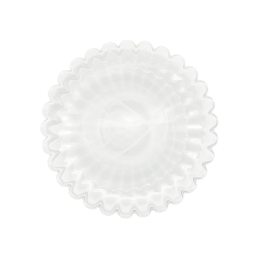 Alabaster White Scalloped Dessert Plate Set of 4 | Mariposa