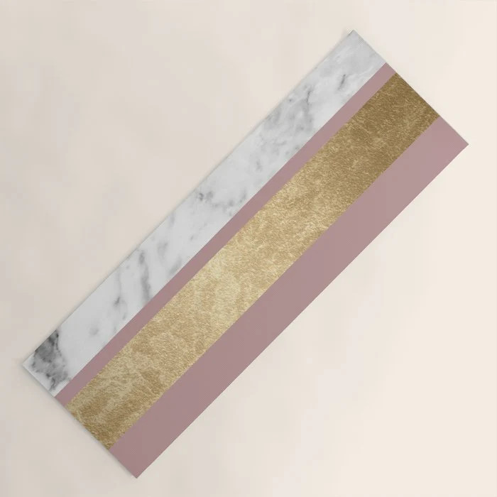 Mauve in the night marble Yoga Mat | Society6