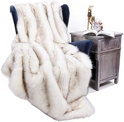 BATTILO HOME 60 x 80 Inches Home Decorative Sofa Bed Luxury Fox Faux Fur Throw Blanket | Amazon (US)