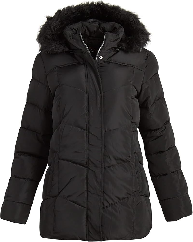 Big Chill Women’s Jacket - Bubble Puffer Coat with Removable Fur Trim Hood (Size: S-3XL) | Amazon (US)