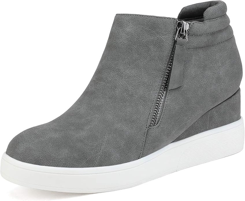 DREAM PAIRS Women’s Platform Wedge Sneakers Ankle Booties | Amazon (US)