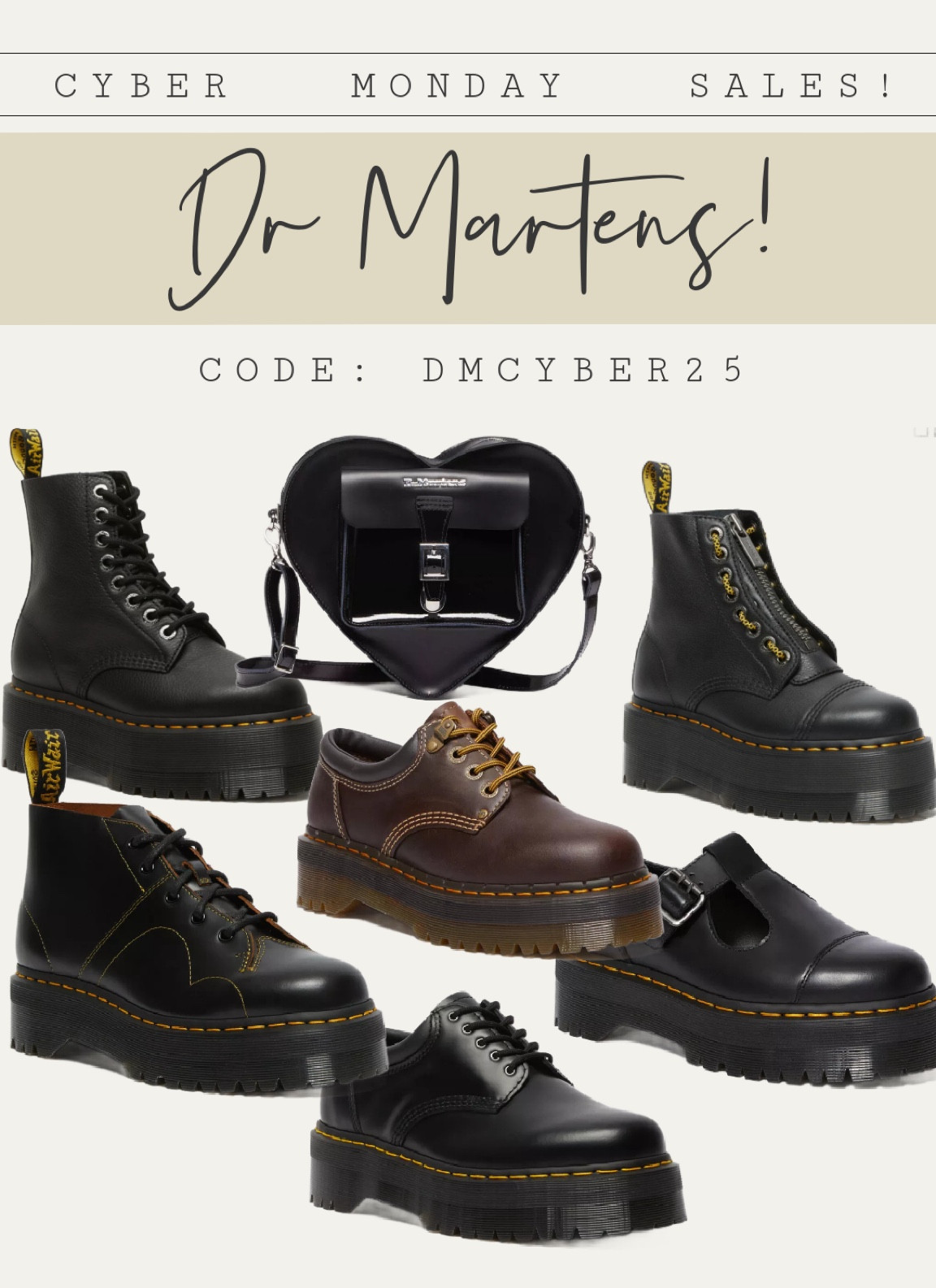 Shop doc marten cyber monday Factory Sale Black Friday
