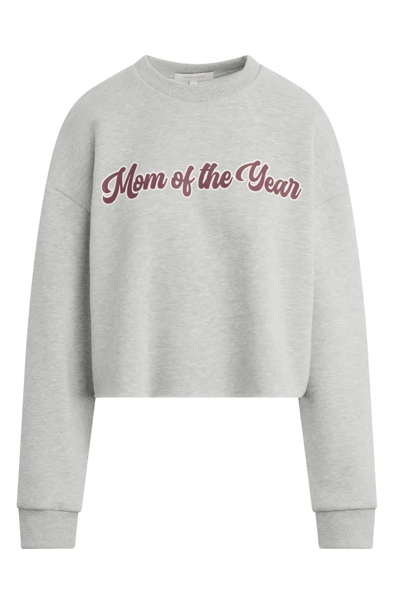 Mom of the Year Crop Cotton Blend Sweatshirt | Nordstrom