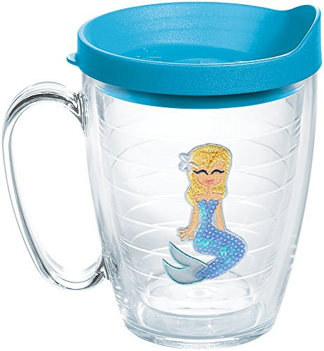 Tervis Blue Sequins Mermaid Made in USA Double Walled Insulated Tumbler Travel Cup Keeps Drinks Cold & Hot, 16oz Mug, Lidded | Amazon (US)