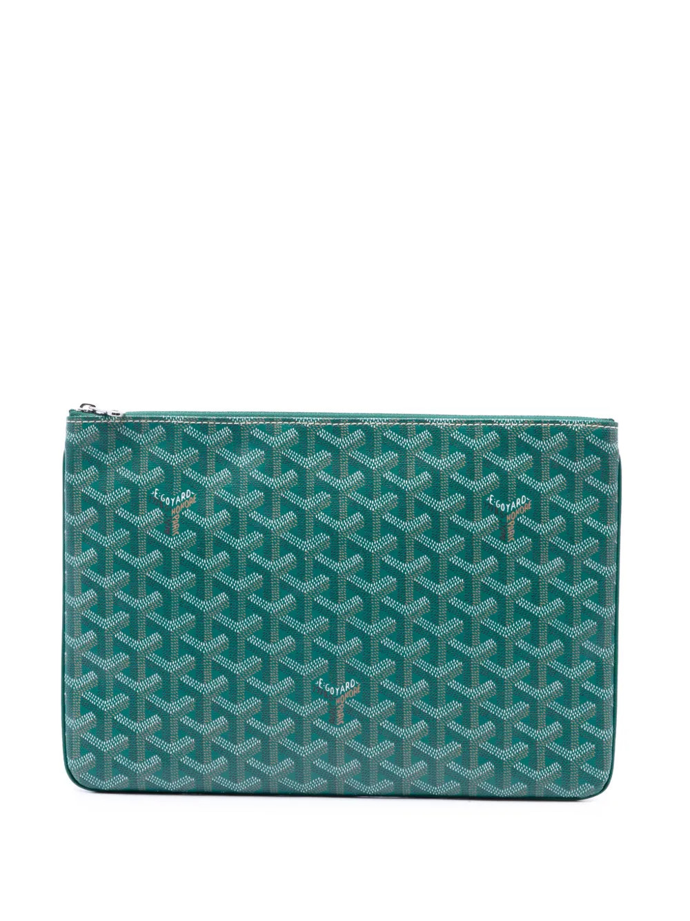 Goyard Pre-Owned 2017 Goyardine Senat MM clutch bag - Green | Farfetch Global