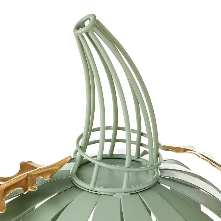 Metal Pumpkin Tabletop Decor, Green, 14.5", Fall by Way To Celebrate | Walmart (US)